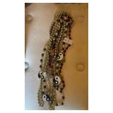 Assortment of big Mardi Gras beads