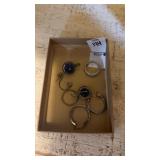 Lot of sterling silver earrings and ring