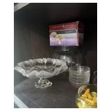 Glass bowls, butter warmers, potato express bag,