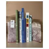 Book ends and assorted book lot