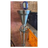 Brushed nickel 6ft floor lamp with 2 lights