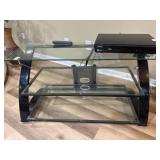 Glass 3-tier Tv stand 44 X 21 X 22.5 in NO