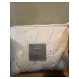 Smocked cream king coverlet