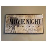 Movie night wall art 29 X 15 in