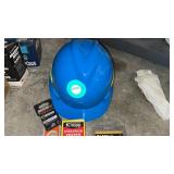 Hardhat, Voltage Tester, Wire Stripper, and Level