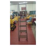 Rolling Portable metal stairs, 18" x 80"