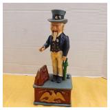 Cast iron Uncle Sam bank