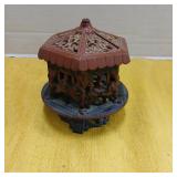 Cast iron carousel bank missing plug (as is)