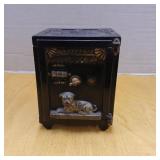Antique cast iron combination safe bank