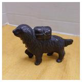 Vintage cast iron dog bank