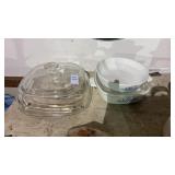 Lot of Corning Blue Flower Dishes