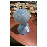 Vintage light blue frosted glass Southern Belle