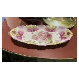 Assorted China Dishes and Cake Stand