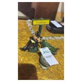 3 Cast Iron Figures and Toilet