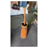 Antique wooden plunger style butter churn