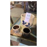 Small salt-glazed stoneware with cobalt blue