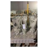 Set of vintage MCM modern Libbey frosted Pilsner