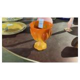 Vintage L.E. Smith Slag Glass Compote