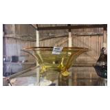 Yellow Depression Glass Bowl