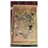 Tray Lot of Brooches