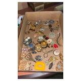 Tray Lot of Brooches