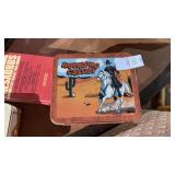 Vintage Mini Hopalong Cassidy Tin Lunchbox, Camel