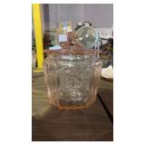 Vintage anchor hocking Mayfair open rose pink