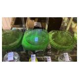 Set of Uranium Glass Plates