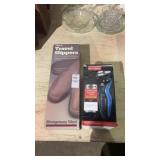 Slippers and Shaver