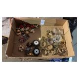 Tray Lot of Brooches and Earrings