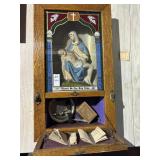 Antique Catholic Last Rites shadow box/sick call