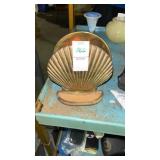 Brass Clamshell Bookends