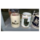 Assorted Beer Stein Mugs