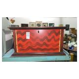 Wooden Painted Folk Art Box