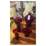 Lot of Red Glassware
