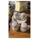 Lot of Hall Salt and Pepper Shakers and Bowl