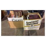 2 boxes of cook books and recipe box