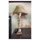 Vintage hand painted tole table lamp