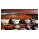Vintage McCoy pottery ovenware mixing bowls (4) -