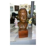 Wooden John F. Kennedy Bust