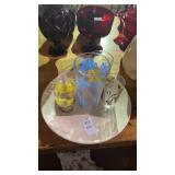 Lot of Floral Glasses