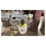 Vintage Mini Oil Lamp and 2 Bases