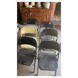 6 metal folding chairs