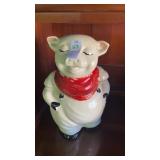 Vintage ceramic pig cookie jar - 1940s Shawnee