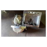 Stainless steel drop in bar sink with faucet and