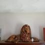 Ceramic lion 24" long, 13" tall