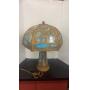 Antique Art Nouveau Slag Glass Table Lamp