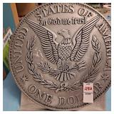 12" US One Dollar Coin Decorative Metal Wall Art
