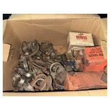 Box of assorted hose clamps