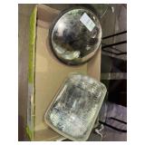 Car headlight and mirror